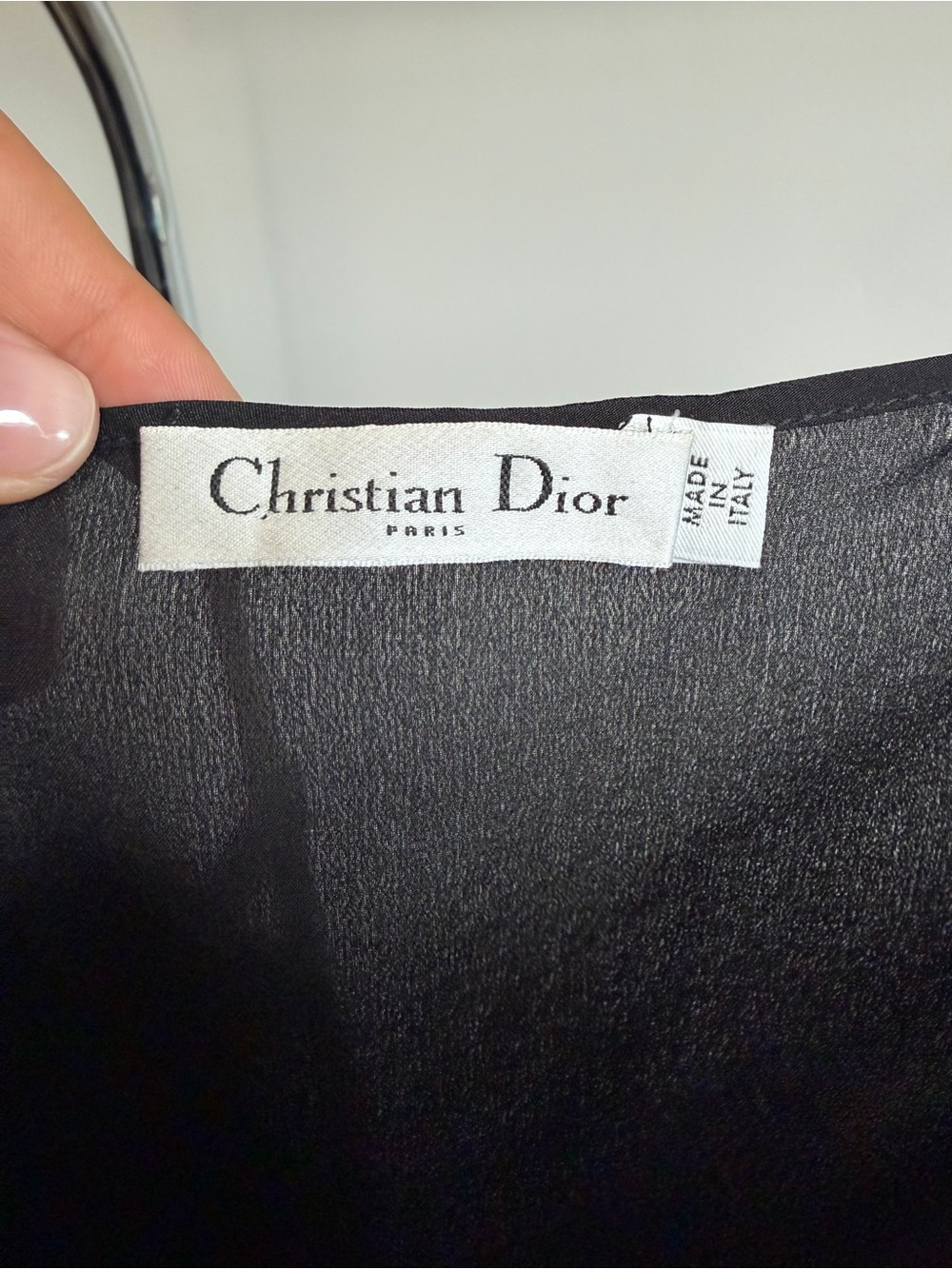 Christian Dior Paris Black 100% Silk Cowl Neck Camisole Top - Picture 4 of 7